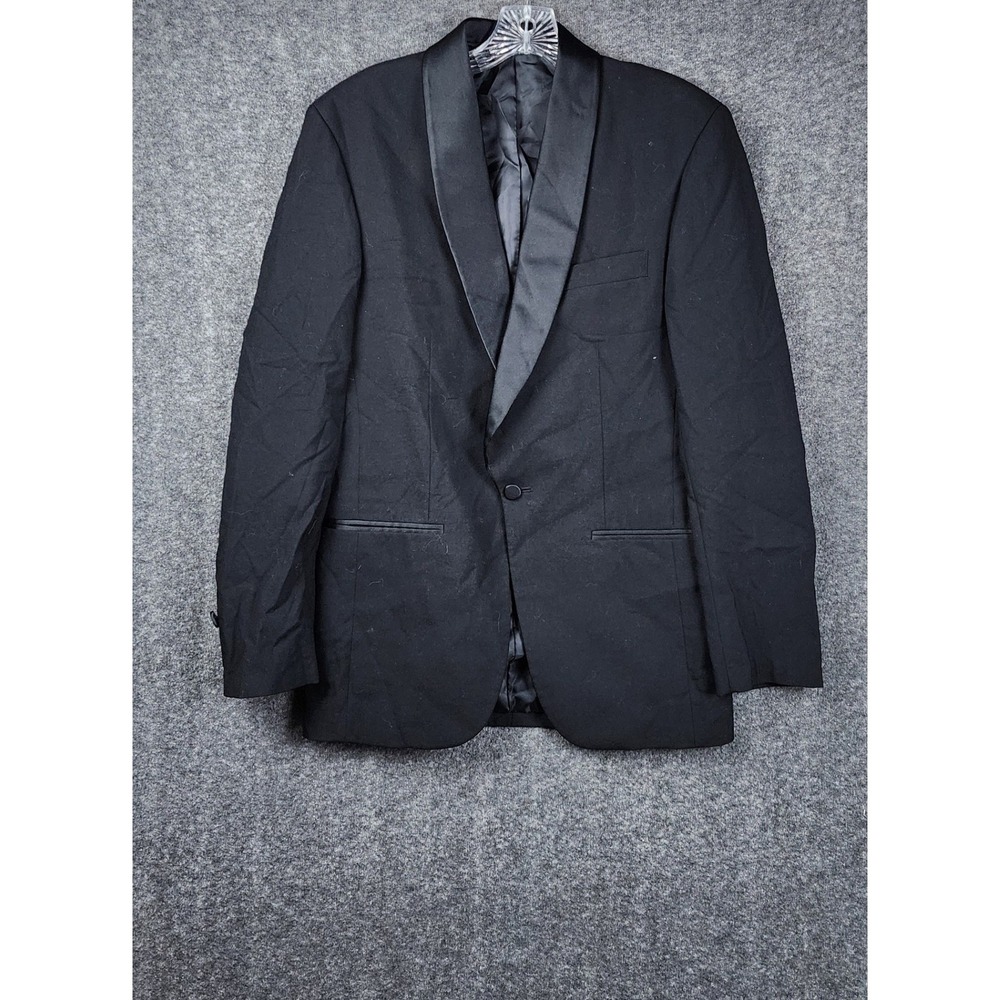 Jean Yves Tuxedo Jacket Mens 34R Black Shawl Lapel‎ One Button Formal Blazer